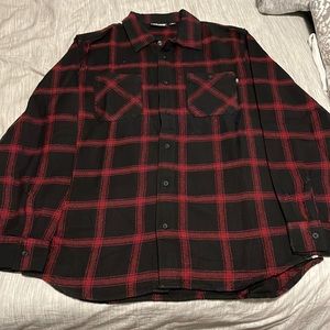 VANS BLACK AND RED FLANNEL